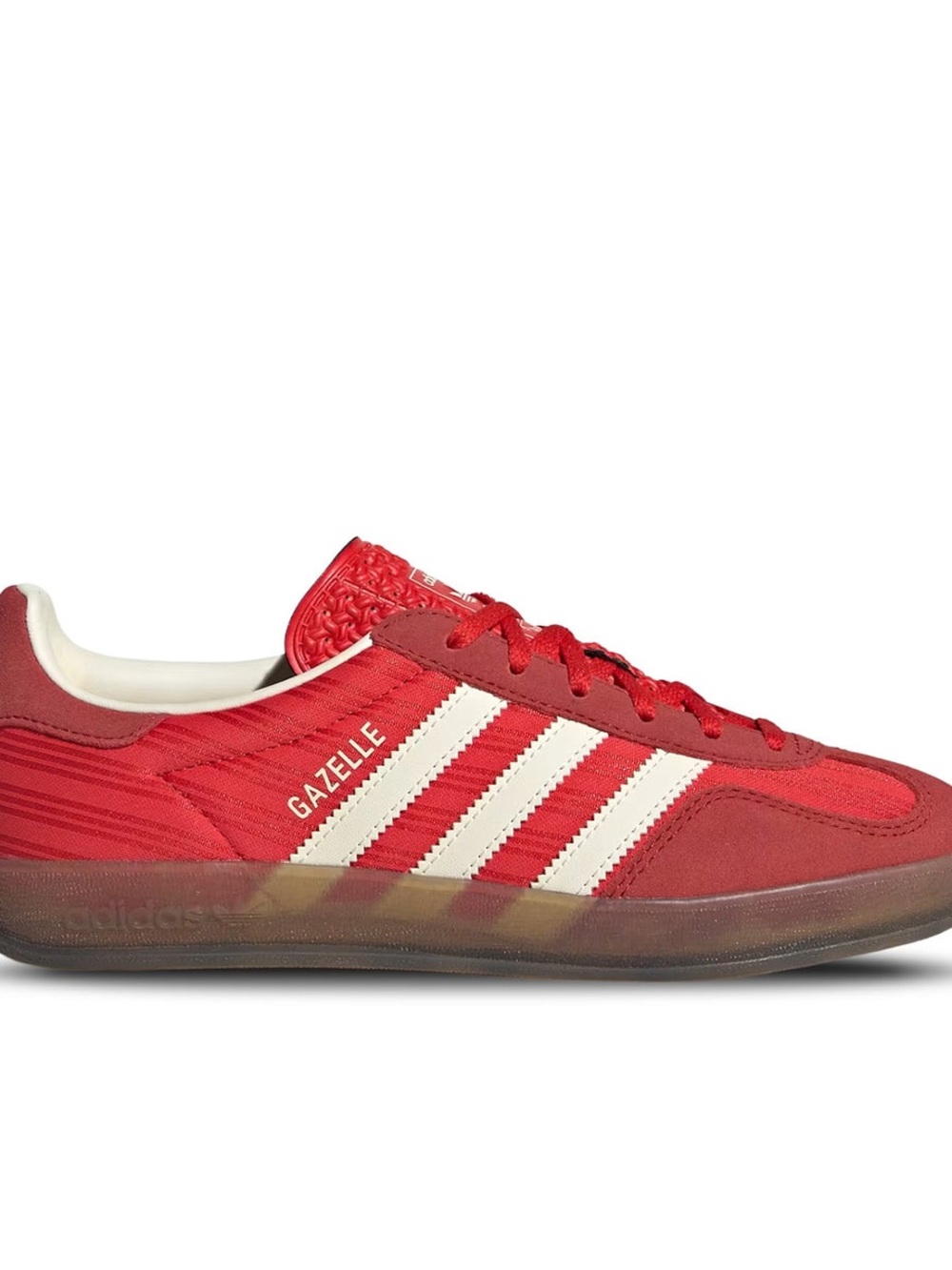 adidas Gazelle Indoor Red with White Stripes Low-Top Sneaker